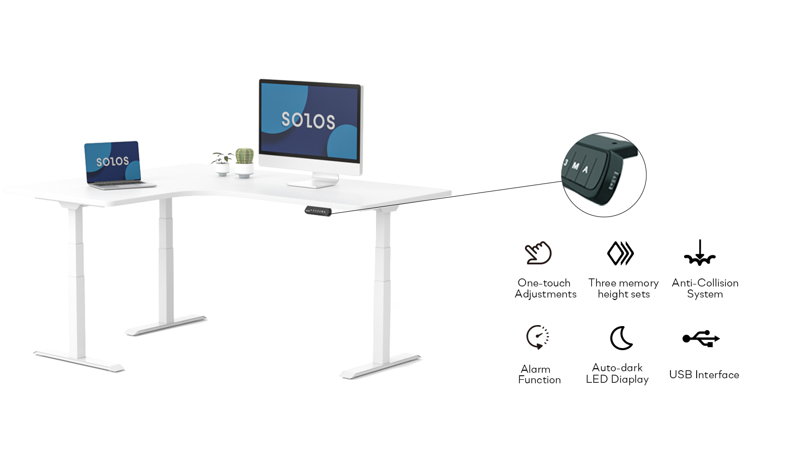  SOLOS Premium L-Shaped Standing Desk
